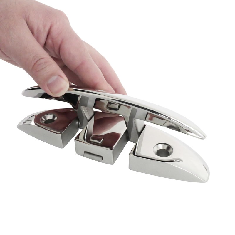 6 Inch Boat Folding Cleat, 316L Stainless Steel Flip-Up Dock