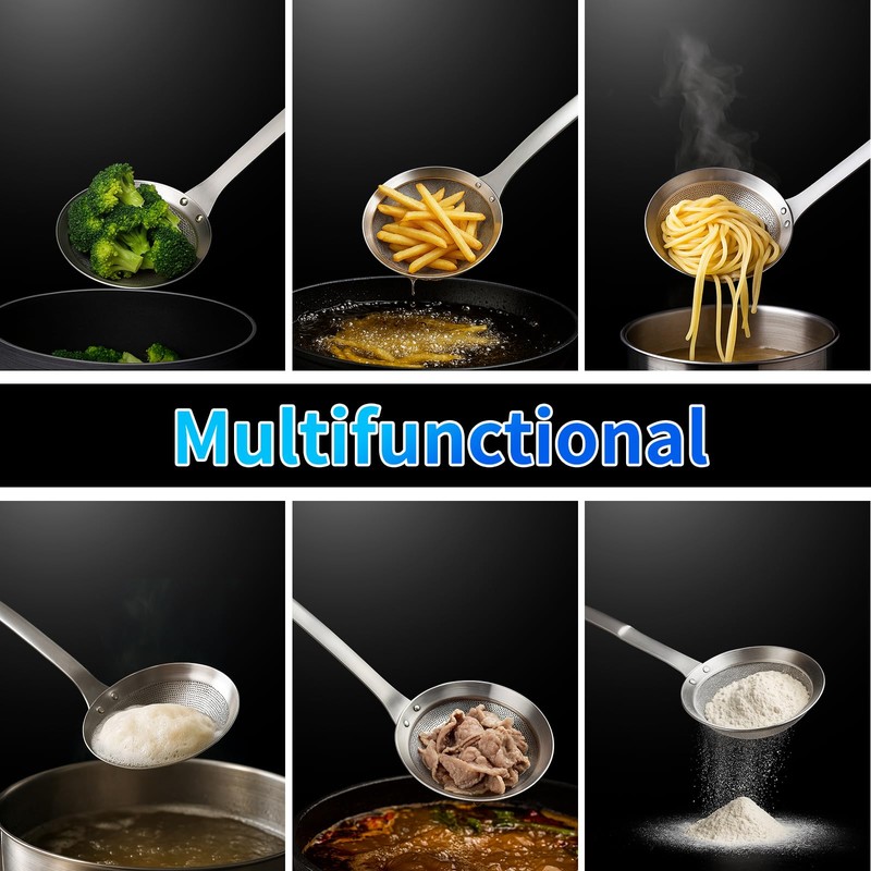 TBWHL Multi-functional Hot Pot Fat Skimmer Spoon - Stainless Steel