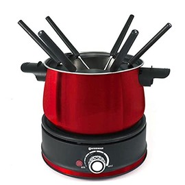 Swissmar 10 Piece Electric Fondue Set (Red)
