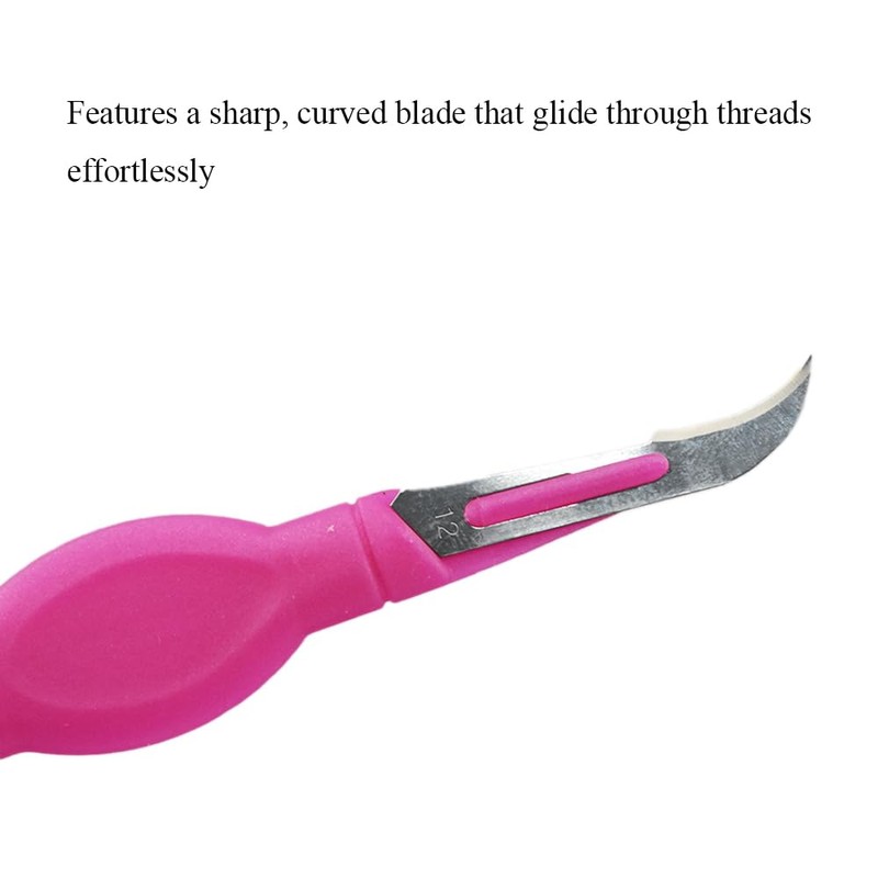 HAHIYO Pink Seam Ripper Ergonomic Grip Thread Stitch Remover Tool