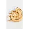 8 Other Reasons Women's Gold Tone Swirl Stud With Faux