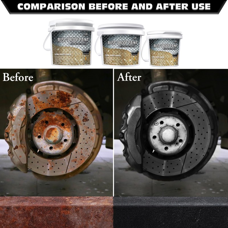Rust Converter Paint - 64oz Water-Based Rust Reformer & Metal