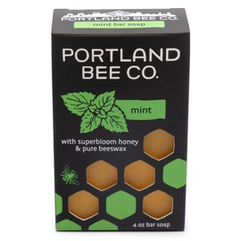 Portland Bee Co. All Natural Beeswax and Super Bloom Honey Bar Soap - Mint