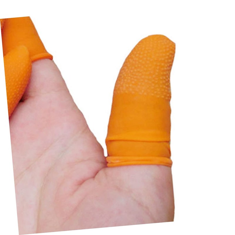 IWOWHERO Disposable Thickened Latex Protective Covers Skid Fingertip Guards S