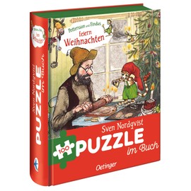 Pettersson und Findus feiern Weihnachten. Puzzle im Buch. 100 Teile