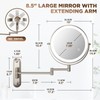 30X Wall Mounted Makeup Mirror with Lights,3 Color Modes Dimmable
