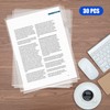 30 Packs A4 Transparent Plastic Folders Clear Plastic Wallets A4