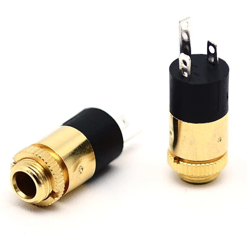 Surf turtle 3.5mm Female Stereo Panel Mount Jack Connector, 6Pcs