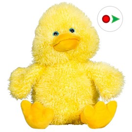 Stuffems Toy Shop Record Your Own Plush 8 inch - Puddles The Duck - Ready 2 Love in a Few Easy Steps