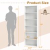 SILKYDRY 6-Tier Bookcase, Wooden Bookshelves and Bookcases, Floor Standing Open