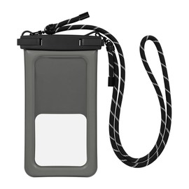 Owtec OWL-WPCSP20R-GY Waterproof Case, Floats in Water, Outdoor Design, Completely Dustproof, Waterproof, IP68 Certified, Charcoal Gray