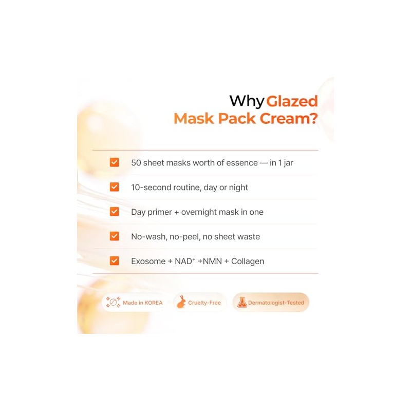 Super Chaga Exosome NAD+ Glazed Mask Pack Cream (1.69 fl.oz)