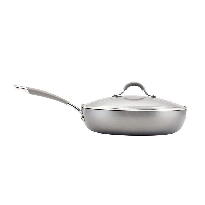 Circulon Elementum Hard Anodized Nonstick Deep Frying Pan/Skillet with Lid,