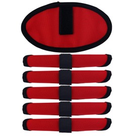 Gosknor 6 Stück Angelköder-Hüllen, Schützende Köderschutz-Abdeckungen Oxford-Stoff Haken-Köder-Hüllen zum Schutz von Angelruten und zur sicheren Aufbewahrung (Oval)