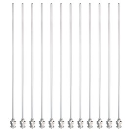 PATIKIL 14Ga x 5.9 Inch Stainless Steel Dispensing Needle Tips, 12Pcs Metal Glue Needle Tube Blunt Tips Luer Lock for Thick Glue Ink Lab, Silver