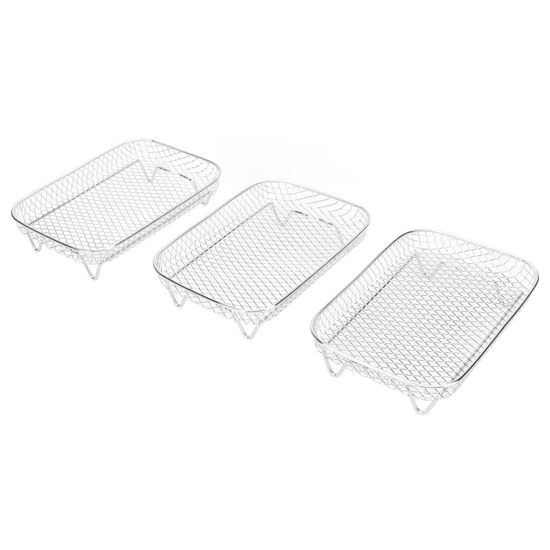 3 Layer Fryer Grilling Rack Stainless Steel Fryer Stakable Racks