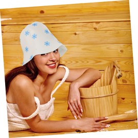 FUNOMOCYA Felt Sauna Hat Sleeping Hat Spa Felt Hat Stylish Sauna Hat Shower Cap Sauna Head Covers Natural Wool Sauna Hat Bania Hat Russian Banya Accessories Bath House Bathing Hood Hair Miss