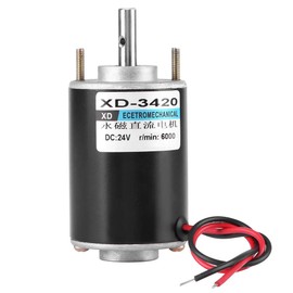 12/24V XD-3420 30W Permanent Magnet DC Motor High Speed CW/CCW Permanent Magnet Motors DIY Generator High Speed Multi-Way Packaging socialme-eu (6000 RPM(24V))