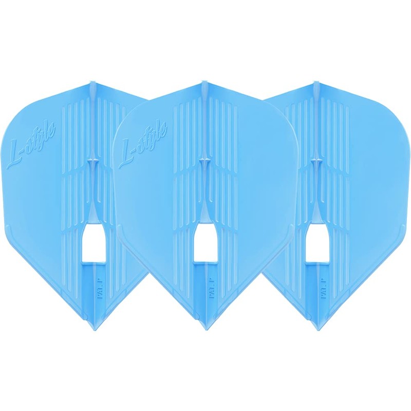 L-style champagne flight kami shape, light blue