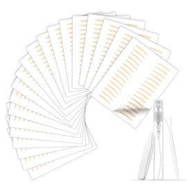 Ultra-Thin Invisible Lace Eyelid Tape 600 Count - Waterproof Double Eyelid Lifter Strips for Hooded/Droopy/Monolid Eyes Instant & Long-Lasting Eye Lift Stickers 20 Sheets Lace Pearl Base 15s Size