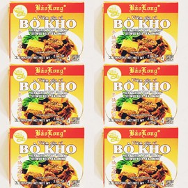 Mini Bo Kho Stewed Beef Seasoning Cubes, 2.64 oz, (4 Cubes per Box),Pack of 6 牛腩調味料
