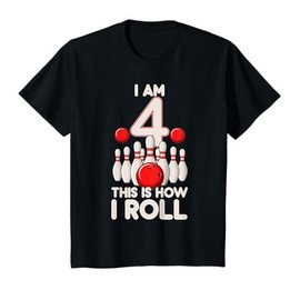 4 Year Old Bowling Party 4th Birthday is How I Roll T-Shirt
