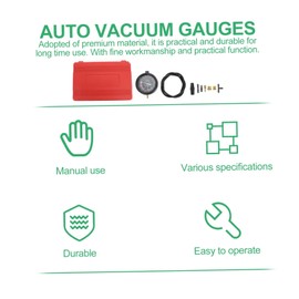 Gatuida Automotive Testing Instruments 1 Set Vacuum Testing Meter Auto Pressure Gauge Precision Vacuum Repairing Gauges Tool Random Color