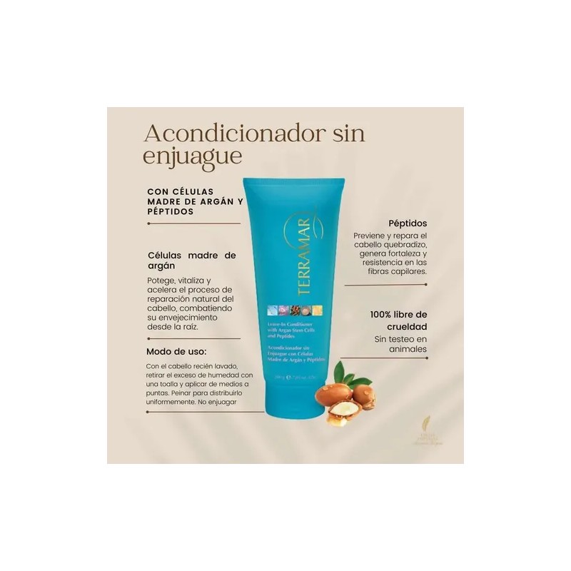 Acondicionador Sin Enjuague Células Madre Argan Y Peptidos