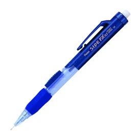 Pentel Side FX Mechanical Pencil with Side Click Lead Advance, 0.7mm Medium Point, Large Retractable Eraser, Blue Barrel, PD257-C, Box of 12