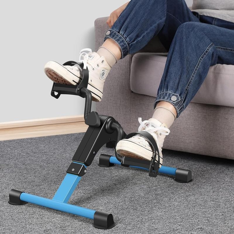 Folding Exercise Bike Pedal Exerciser Portable Desk Bike with LCD
