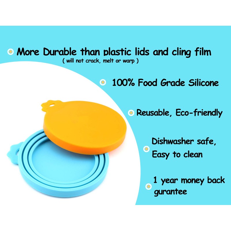 Comtim Pet Food Can Cover Silicone Can Lids for Dog