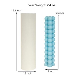 Bubble Cube Candle Mold Round Ball Cubic Column Silicone Mold for Soap Soy Wax Epoxy Resin DIY Handcraft Weeding Party Dinner Gypsum Ornaments Christmas Decoration