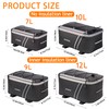 JXFUKAL - Portabicicletas trasero con cubierta de lluvia, 7L/9L/10L/12L impermeable