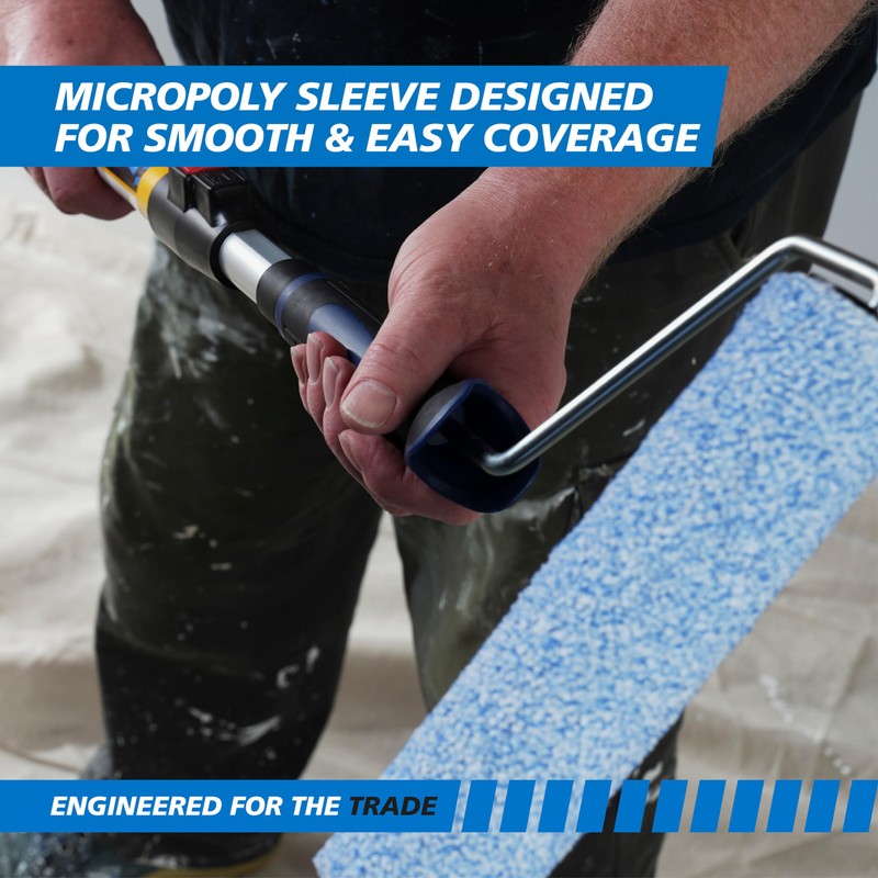 Harris Trade Short Pile Micropoly Roller Sleeve 9"