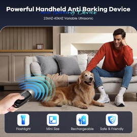Anti Barking Device, Handheld Ultrasonic Bark Stopper, Powerful Dog Barking Deterrent Devices Stop DogBarking Device with LED, Ultrasonic Dog Bark Devices Indoor Outdoor for Small Medium Large Dogs