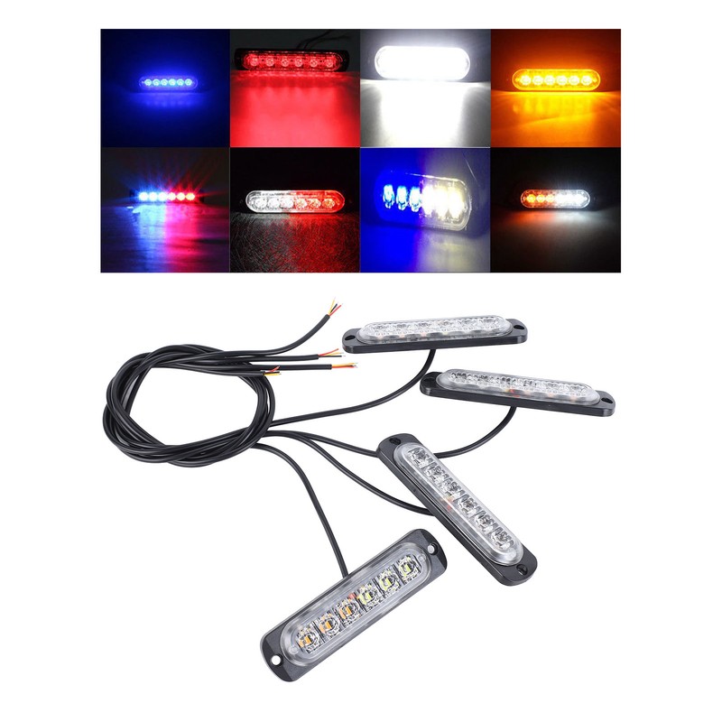 4pcs Side Marker Light Aluminum 12V to 24V 18 Lighting