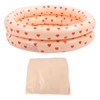 Round Inflatable Swimming Pool Vintage Heart Pattern Thicken Kids Paddling