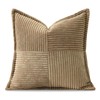 Artscope Striped Corduroy Cushion Covers with Splicing Super Soft Boho