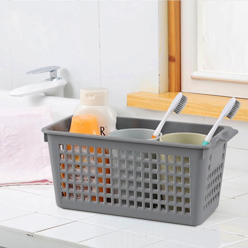Julyeen 6 Pack Plastic Slim Storage Baskets, Pencil Holder for