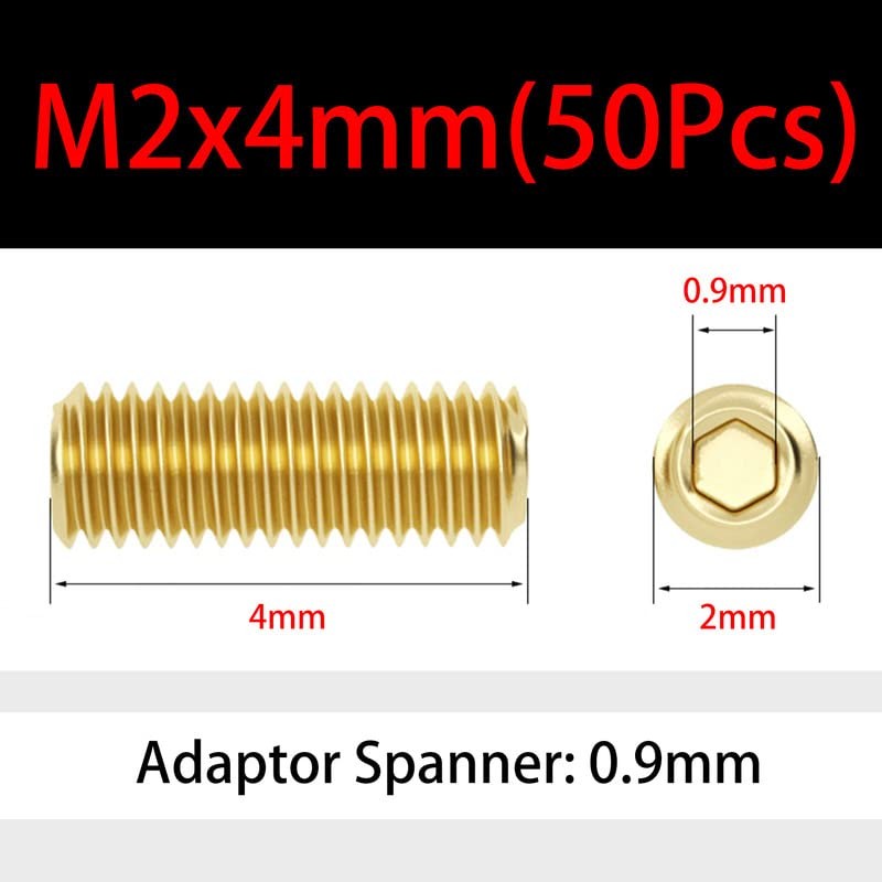 ORANXIN M2 x 4 mm 50 pieces hexagon socket grub