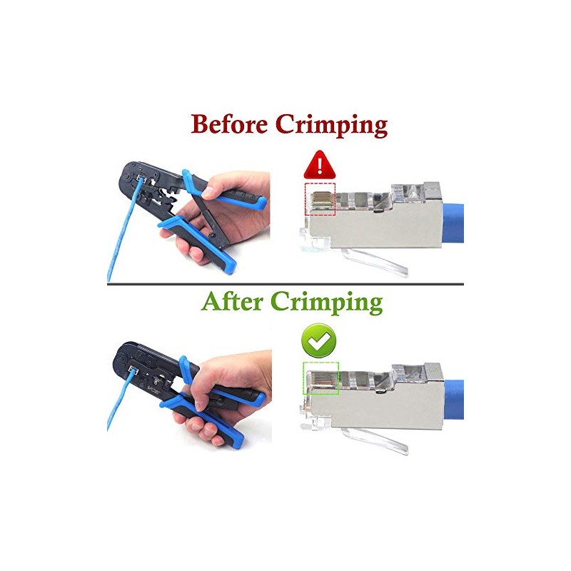 VCE RJ45 RJ11/RJ12 RJ22 Ethernet Crimp Tool Crimper Cutter Stripper