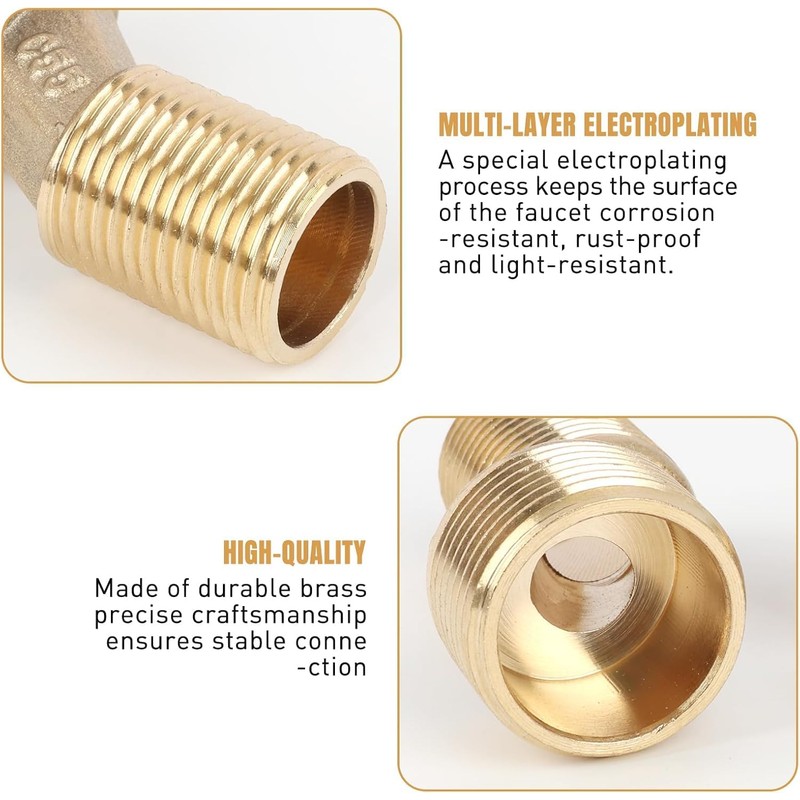 Nimomo S Connection Shower Fitting Adapter, 3/4 Inch x 1/2