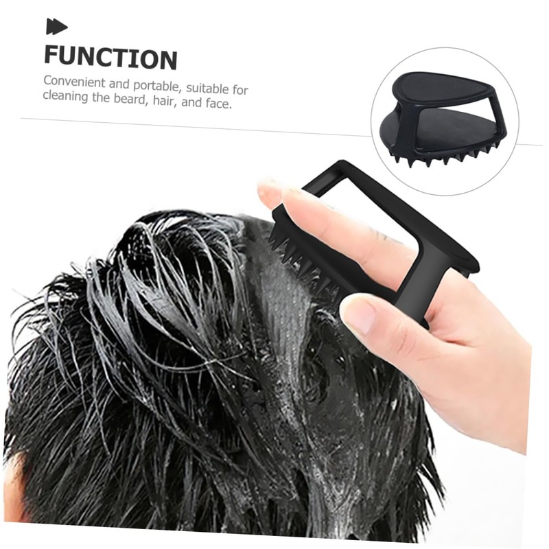 SAFIGLE Men Beard Brush and Scalp Scrubber Hair Wash Comb