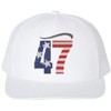 47 USA Flag Hair Top Embroidered Trucker Hat | Support