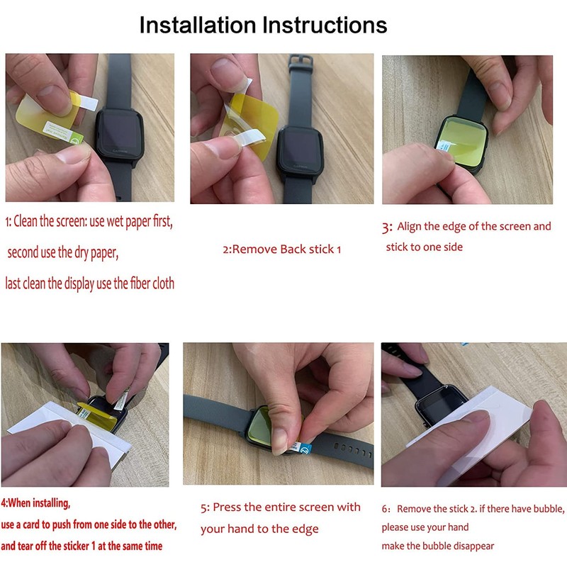 for TOOBUR Smart Watch IDW19 Screen Protector, [6 Pack] Full