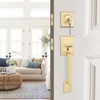 Haidms Gold Front Door Handle and Deadbolt Set, Entry Door