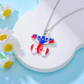 ROMANTICWORK Puerto Rican Coquí Frog Necklace 925 Sterling Silver Jewelry Puerto Rican Coquí Frog Pendant Gift Birthday Christmas for Women