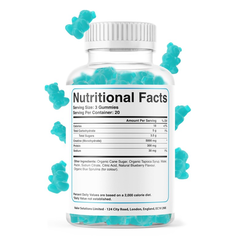 Creatine Monohydrate Gummies 5000mg High Strength Muscle Growth & Recovery