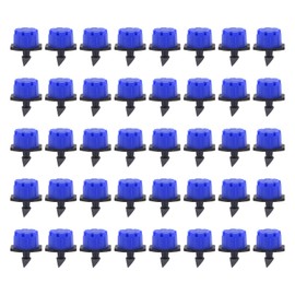 Gin Geomir 150PCS Adjustable 360-Degree Anti-Clogging Drip Emitters, 1/4 Inch Barbed Drippers Sprinklers for Garden Watering Systems (Blue)