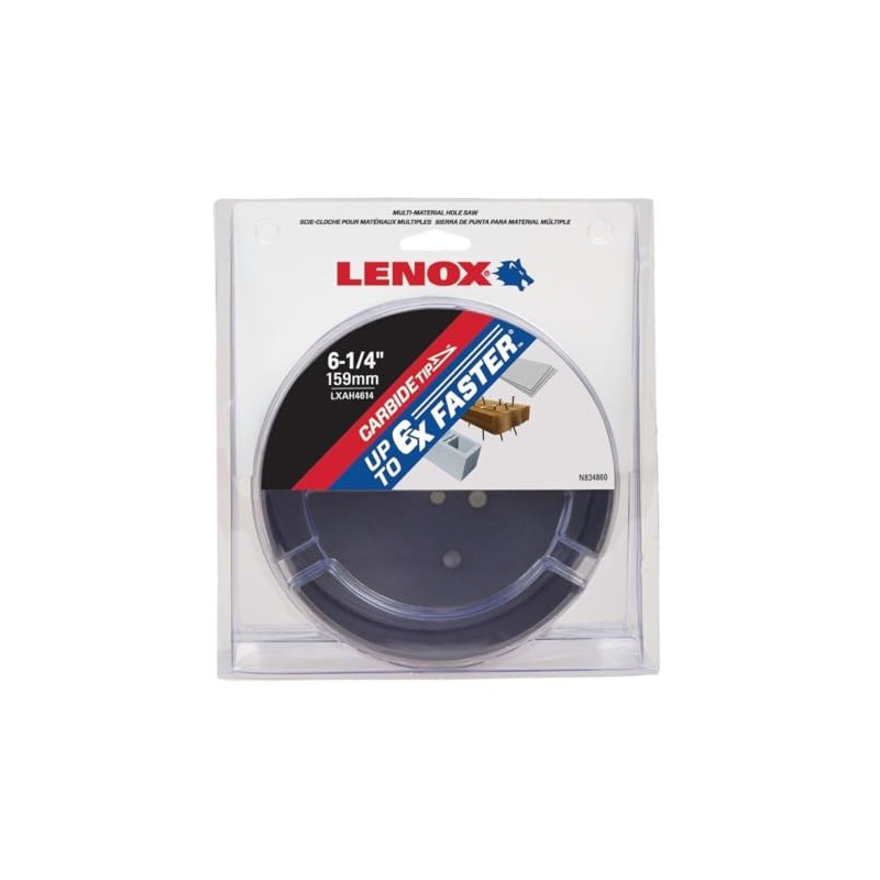 LENOX Tools Hole Saw, Carbide, 6 1/4-Inch, 159MM (LXAH4614)